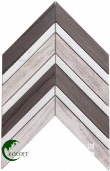  white brown  marble mosaic tile	