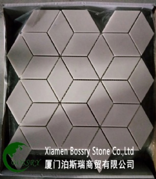  Rhomb Design White Mosaic For Wall Backsplash	