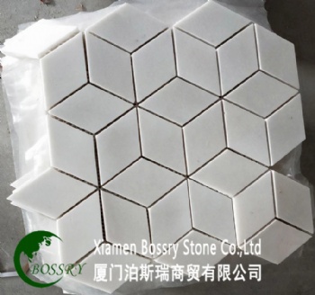 Rhomb Design White Mosaic For Wall Backsplash	