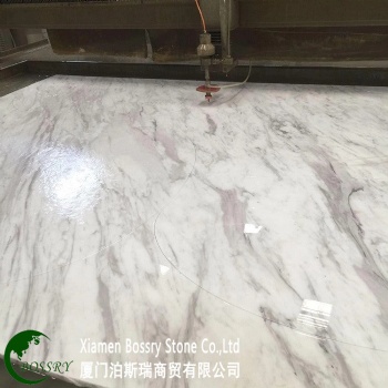  Greece Volakas White Marble Round Dining Table Tops Countertops	