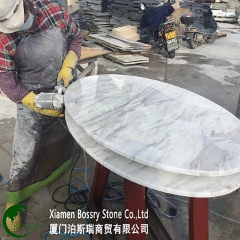  Ariston White Marble Round Tops	