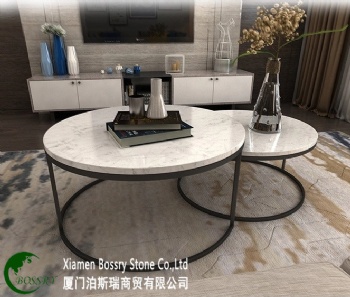  Ariston White Marble Round Tops	