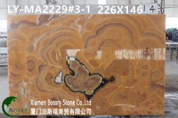  Wholesale Yellow Orange Onyx Slab	