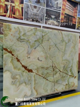 Latest natural best price import stone slab green onyx