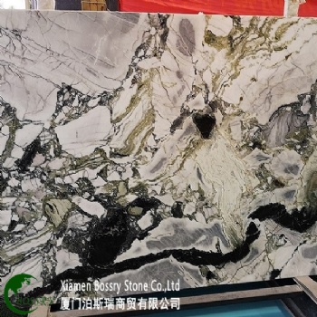 Ice/Cold Jade Green Tea Marble Slab for bathroom