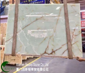 Import slab green onyx
