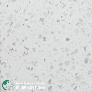 Artificial Crystal White Quartz Slab Kitchen Countertops