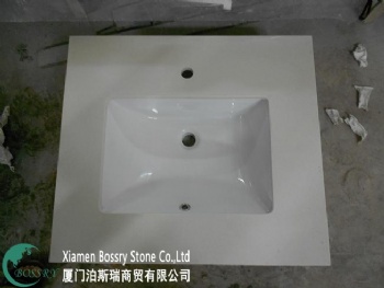 White Quartz Countertop-13