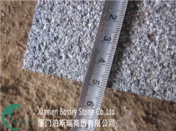  Hainan Black Basalt Bush Hammer Floor Tile	