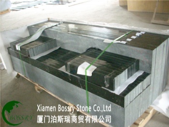  U shape Bullnose Edges Black Galaxy Granite Kitchen Countertop	