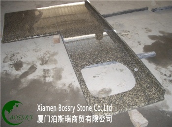  China Brown Leopard Skin Granite Kitchen Countertops	