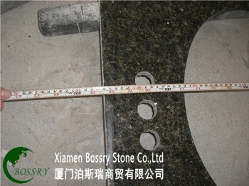  Prefabricated Verd Ubatuba granite vanity tops with back splash	