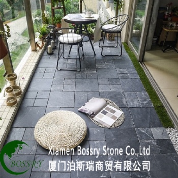Black Slate Balcony Flooring Tile