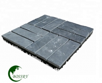  Non slip swimming pool surround interlocking natural slate floor tiles	