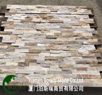  Yellow Rusty Stone Exterior Wall Cladding Slate	