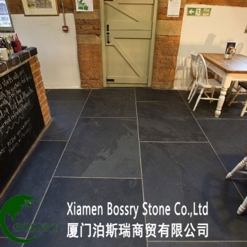 Natural Black Slate Kitchen Flooring Tile