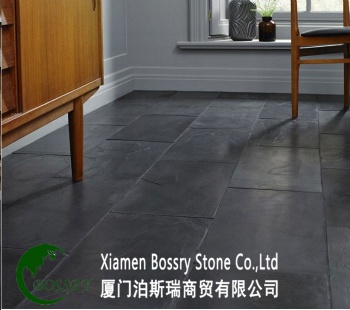  Natural Black Slate Kitchen Flooring Tile	
