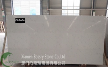 Bianca Cararra White Agglomerated Quartz Stone Slab