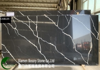 Chinese Stone Supplier Black Marble Vein Quartz