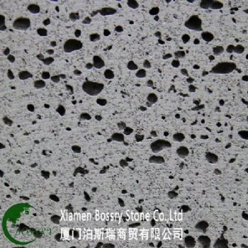 Lava Stone With Big Holes Sawn Cut Surface