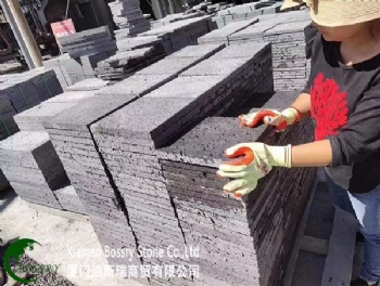  Black Lava Basalt Stone with Pores Holes	