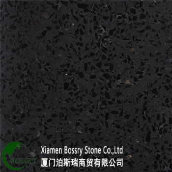 Pure Black Grain Terrazzo Matte Slab Tile
