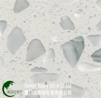 Big Grain White Terrazzo Tile Wholesale