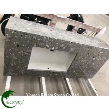 Dark Gray Terrazzo Vanity Tops