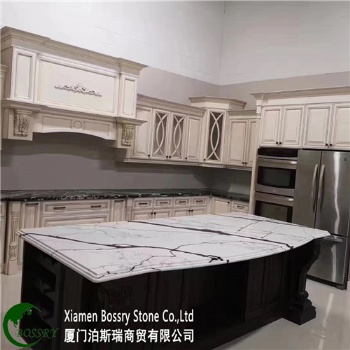  Calacatta Quartz Countertop Panda White	