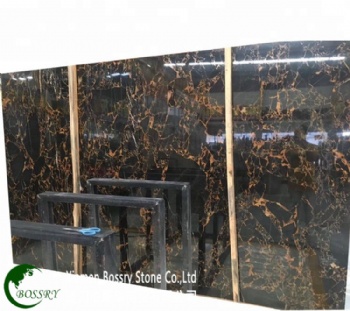 Athens black Nero Portoro Gold Marble