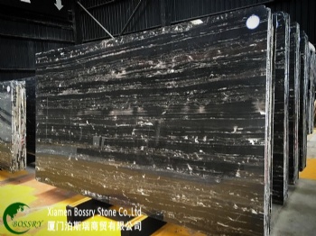 Silver portoro marble slab