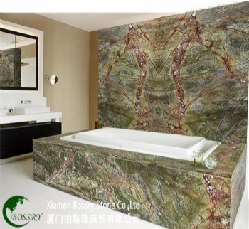  Rainforest Green Natural Marble Slab	