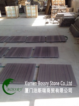 Purple Wooden Sandstone Polish Tile	
