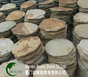 Rustic Slate Round Floor Tile