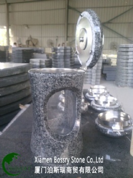  granite flower vase for tombstone cemetery	