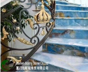  Blue Onyx Jade Wall Decoration Bar Countertop	