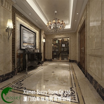 Hall Floor Tile Marble Medallions