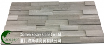  Athen wood marble random strip mosaic	